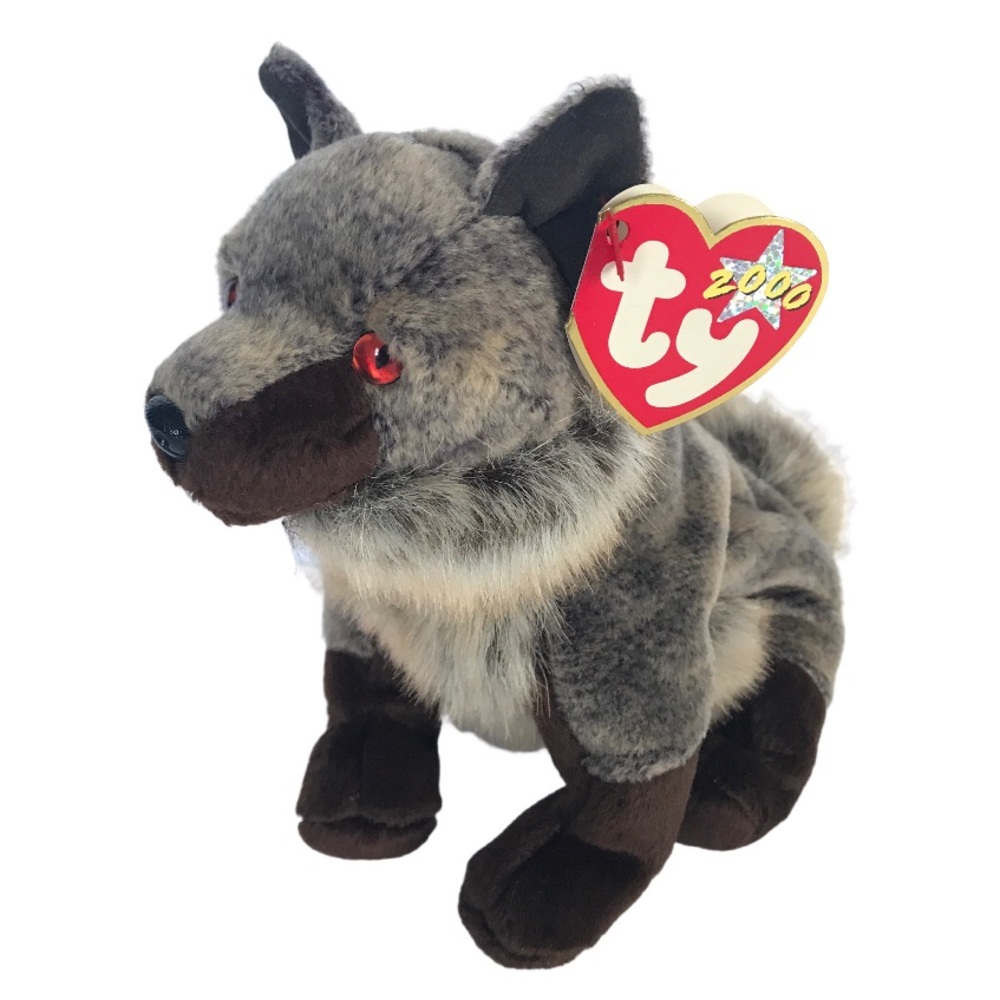 Vintage Ty “Howl” The Wolf Beanie Baby 2000 With Original Tag